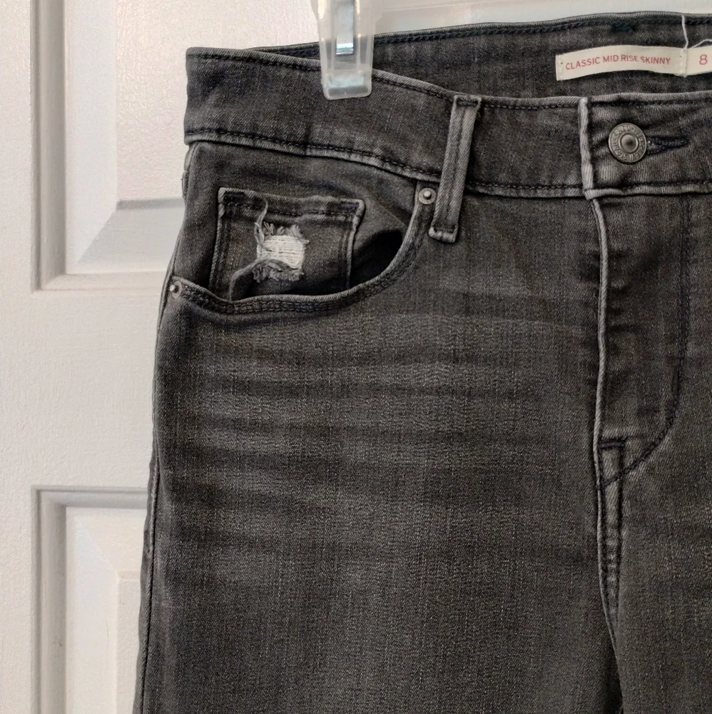 Levi's stretch mid rise skinny jeans - Picture 3 of 10